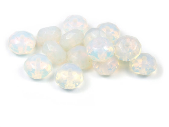 Kristallrondelle 'Serie Sparkle' 8x4 mm, opal