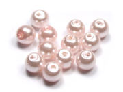 Glaswachsperlen, ros�, 6mm