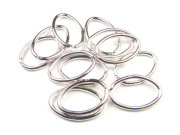Binderinge 'Kizzy S', 18x12  mm, versilbert