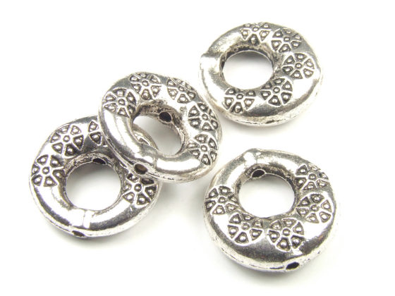Metallperlen, Ringform, 19 mm