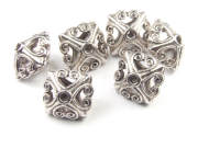 Metallperle, filigrane Doppelkegel, 12 mm
