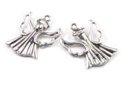 Anh�nger, Engel mit Heiligenschein, 26x21 mm
