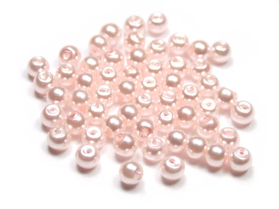 Glaswachsperlen, ros�, 4mm