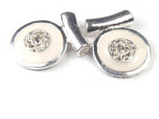 F�delelemente, Ornamentkreise mit Strass, wei�