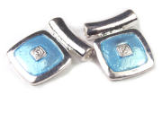F�delelemente, Ornamentquadrat, 15 mm, blau