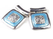 F�delelemente, Ornamentquadrat, 19 mm, blau
