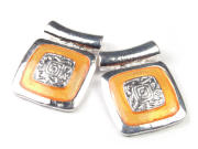 F�delelemente, Ornamentquadrat, 19 mm, goldgelb