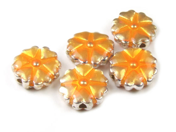 Perlen, Sternblümchen, 12 mm, goldgelb