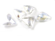 Dreieck,  facettiert, 18 mm, transparent AB