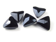Dreieck,  facettiert, 18 mm, schwarz
