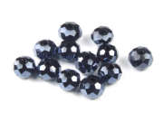 Kristallrondelle 'Serie Sparkle' 6x4 mm, schwarz