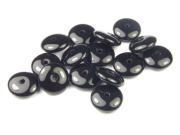 Glasperlen, Scheiben, 10 mm, schwarz