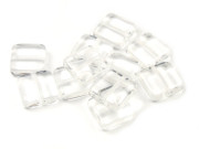 Glasperle, Quadrate, 9 mm, transparent