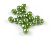 Glaswachsperlen, 4 mm, gr�n