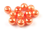 Glaswachsperlen, 6 mm, mandarine