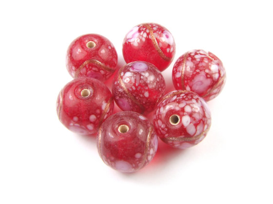 Lampenperle, 12 mm, rot