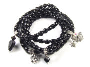Perlenarmb�nder, 5er Set, Jetblack
