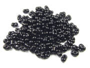 Farfalle Perlen, 6x3 mm, schwarz