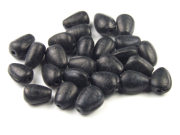 Perlen, Nuggets, 8x5 mm, schwarz