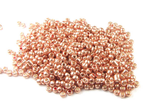 Rocailles, 2,5 mm, Glanz, Rotgold