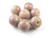 Lampenperle, Serie Lakka, 13 mm, taupe-lila