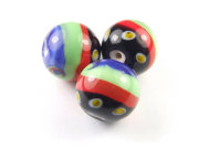 Prachtperlen, Kugeln, 16 mm, gr�n-bunt