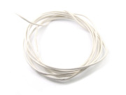 Lederband, rund, 1.0 mm, wei�