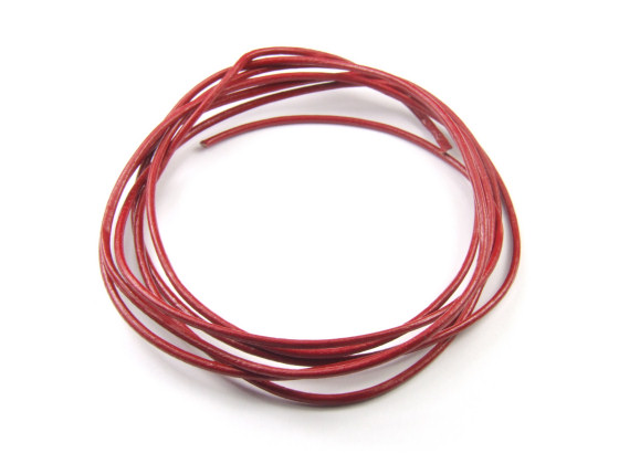 Lederband, rund, 1.0 mm, oxblood