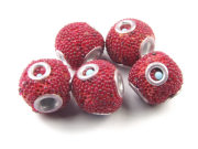 Kashmiri Perle 'Lalikut M' 10 mm, rot