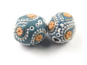 Kashmiri Perle 'Basu Lilia' 20x17 mm, t�rkis