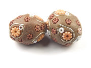 Kashmiri Perle 'Basu Cantia' 20x17 mm, natur
