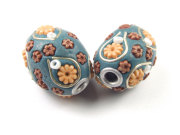 Kashmiri Perle 'Basu Cantia' 20x17 mm, t�rkis