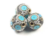 Kashmiri Perle 'Bengali R' 20 mm, t�rkis