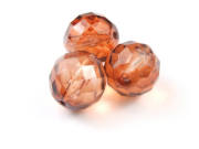 Schliffperlen, Kristall, dark peach, 14 mm