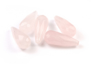 Rosenquartz, Tropfen, facettiert, 25x10 mm