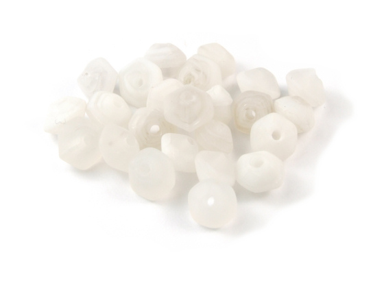 Perlen, Rondelle, 6x4 mm, wei