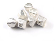 Metallperlen, geb�rstet, Doppelkegel