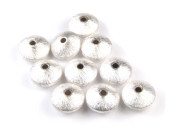 Metallperlen, geb�rstet, Diskus, 10x6  mm