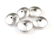 Metallperlen, geb�rstet, Diskus, 18x6  mm