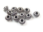 Metallperle, Spiralrondelle, 6x2 mm