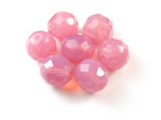 Schliffperlen, Kristall, 12 mm, pink opal