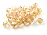 Glasschliffperlen, 6mm, jonquil-gold