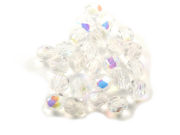 Glasschliffperlen, 6mm, Transparent AB