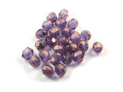 Glasschliffperlen, bhmisch, 5 mm, violett AB