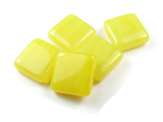 Glasperlen, bhmisch, 17,5  mm, yellow
