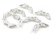 Metallperlen, Fl�gel, klein, 15 mm, hellsilber