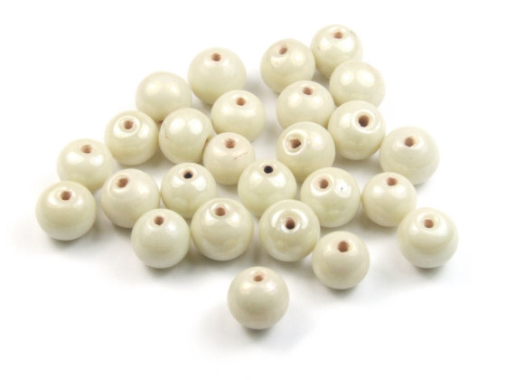 Perlen mit Lsterglanz, rund, 8 mm, cream-gold
