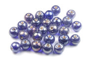 Perlen mit Lsterglanz, rund, 8 mm, ocean-blue