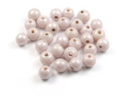 Perlen mit Lsterglanz, rund, 6 mm, cream-ros