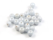 Perlen mit Lsterglanz, rund, 4  mm, sky-grey